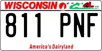 WI license plate 811PNF