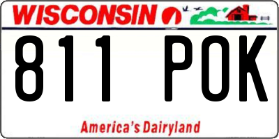 WI license plate 811POK
