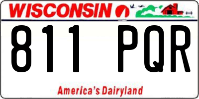 WI license plate 811PQR