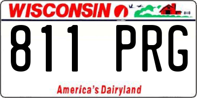 WI license plate 811PRG