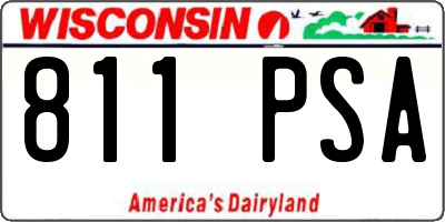 WI license plate 811PSA