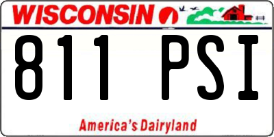 WI license plate 811PSI