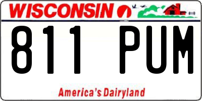 WI license plate 811PUM