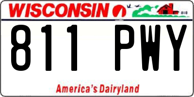 WI license plate 811PWY