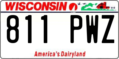 WI license plate 811PWZ