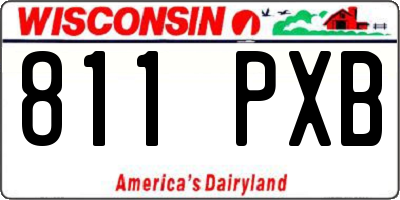 WI license plate 811PXB