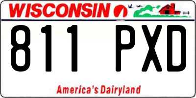 WI license plate 811PXD
