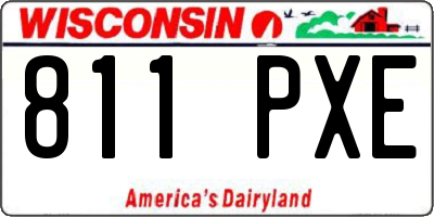 WI license plate 811PXE