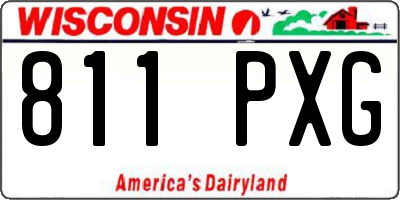 WI license plate 811PXG