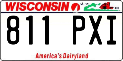 WI license plate 811PXI