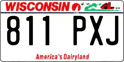WI license plate 811PXJ
