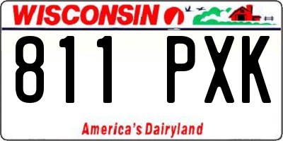 WI license plate 811PXK