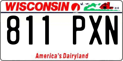 WI license plate 811PXN