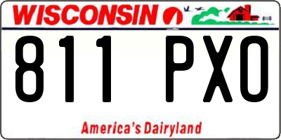 WI license plate 811PXO