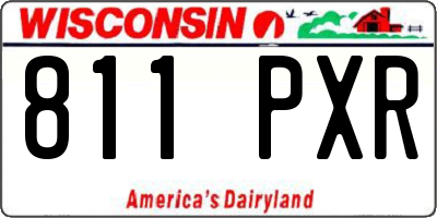 WI license plate 811PXR