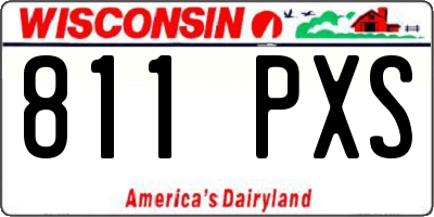 WI license plate 811PXS
