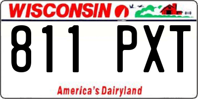 WI license plate 811PXT