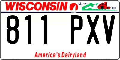 WI license plate 811PXV