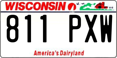 WI license plate 811PXW
