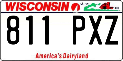 WI license plate 811PXZ