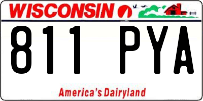 WI license plate 811PYA
