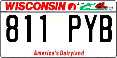 WI license plate 811PYB