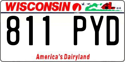 WI license plate 811PYD