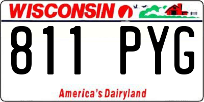 WI license plate 811PYG