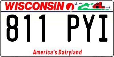 WI license plate 811PYI