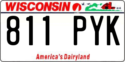 WI license plate 811PYK