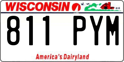 WI license plate 811PYM
