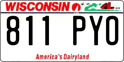 WI license plate 811PYO