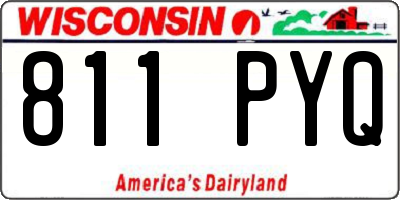 WI license plate 811PYQ