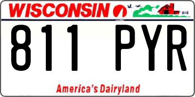 WI license plate 811PYR