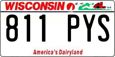 WI license plate 811PYS