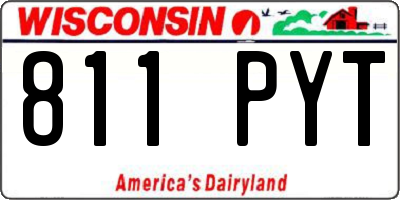 WI license plate 811PYT