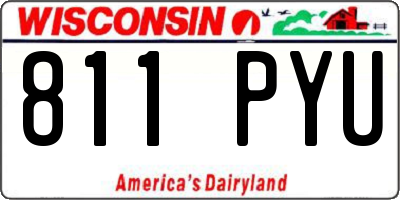 WI license plate 811PYU