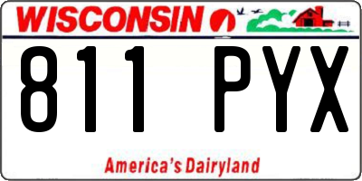 WI license plate 811PYX