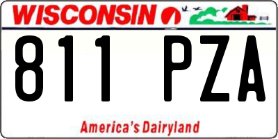 WI license plate 811PZA