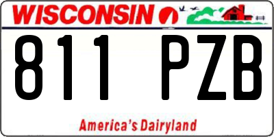 WI license plate 811PZB