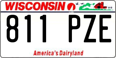 WI license plate 811PZE
