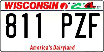 WI license plate 811PZF