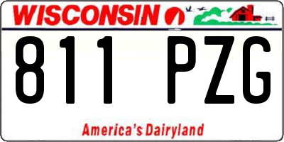 WI license plate 811PZG