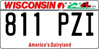 WI license plate 811PZI