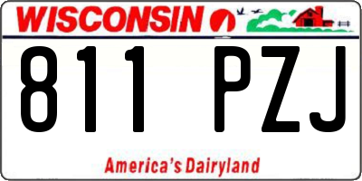 WI license plate 811PZJ