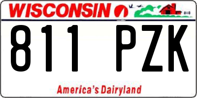 WI license plate 811PZK