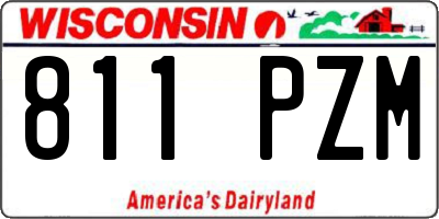 WI license plate 811PZM