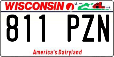 WI license plate 811PZN