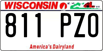 WI license plate 811PZO