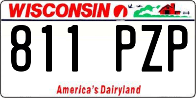 WI license plate 811PZP